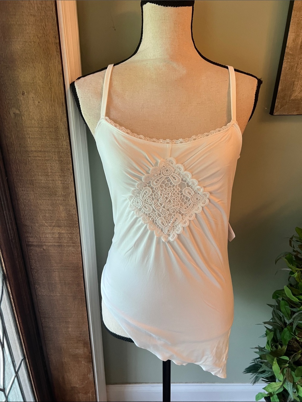 Rebellious White Lace Applique Camisole